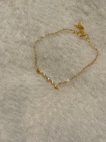 골드 도금 크리스탈 팔찌