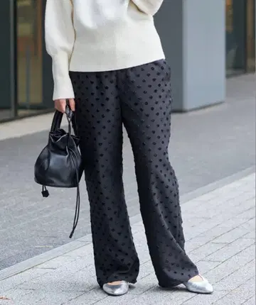 [ IENA ] 도트 자카드 이지 팬츠