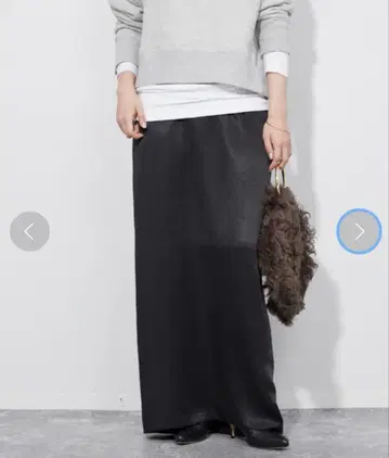 [ R'IAM ] Satin 내로우 스커트 plage 블랙 34