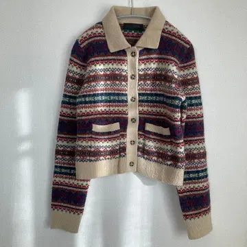 ZARA 자카드 니트 자켓 가디건 멀티 컬러