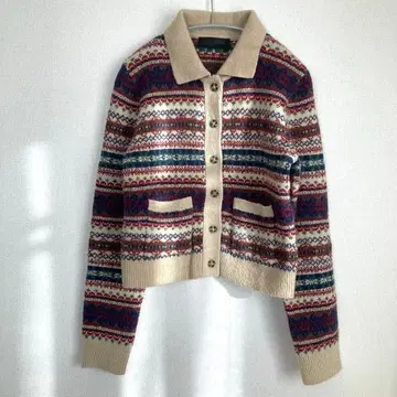 ZARA 자카드 니트 자켓 가디건 멀티 컬러