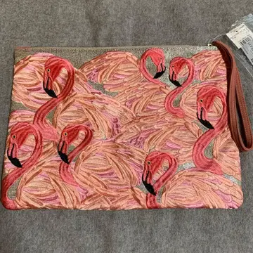 미사용 이세탄 구매 수입 인도 플라밍고 자수