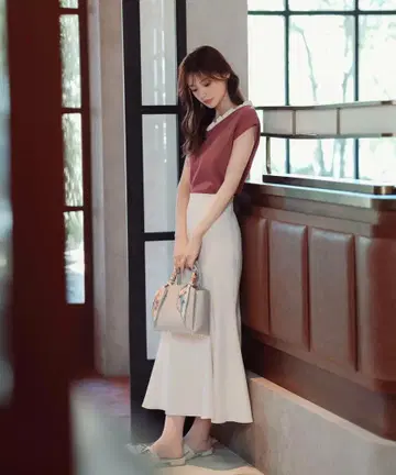 PROPOTION 프로포션 하이웨스트 머메이드 스커트