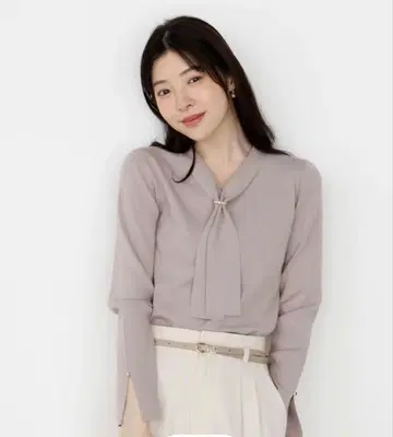 새상품 프로포션 펄 반지 보타이 니트