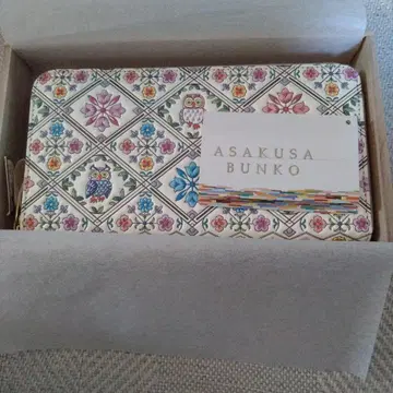 ASAKUSA BUNKO 올빼미 꽃무늬 장지갑