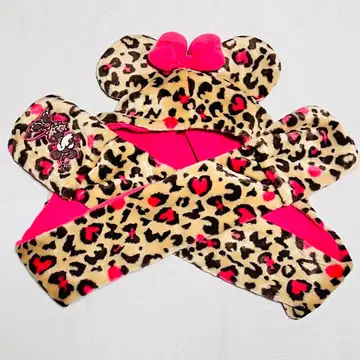 디즈니 머플러 캡 미니 레오파드 무늬