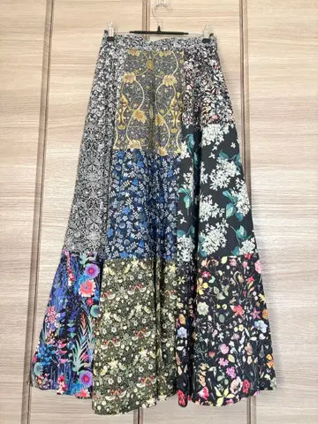 패치워크 스커트