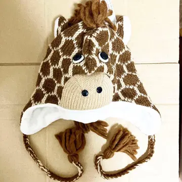 택 포함 새상품 니트 모자 기린 성인 어른 L knitwits