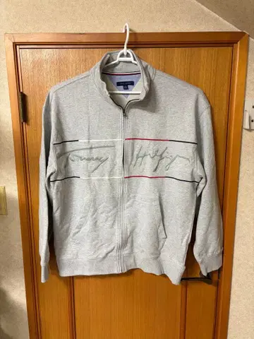 타미힐피거 집업 맨투맨 XXL 그레이