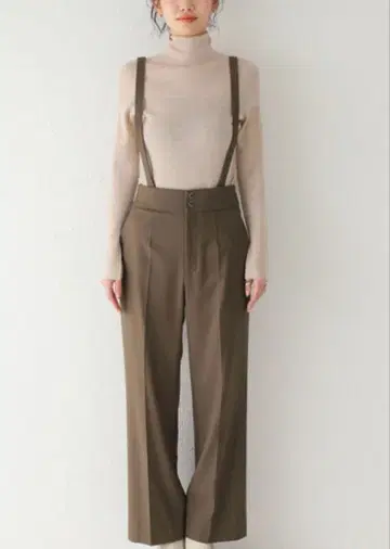 LaTotalite 서스펜더 팬츠 브라운 2zway 36