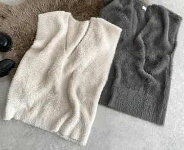 Laulea 라우레아 V넥 샤기 베스트