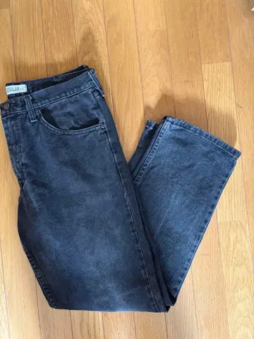 Lee 스트레이트 블랙 데님 팬츠 W34 L30