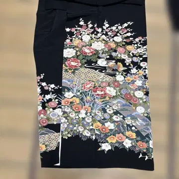 유젠 블랙 전통 예복 기모노