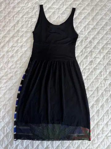 Desigual 슬리브리스 원피스 세트 (블랙 꽃무늬) S