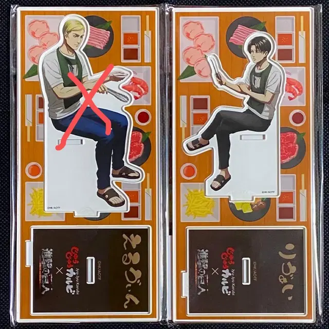 진격의거인 쥬쥬갈비 콜라보 리바이 아크릴 스탠드