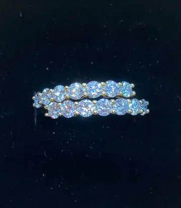 모이사나이트 반지 골드 2개 세트 고품질 9호