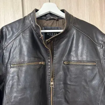 GUESS 가죽 자켓 L 사이즈 브라운