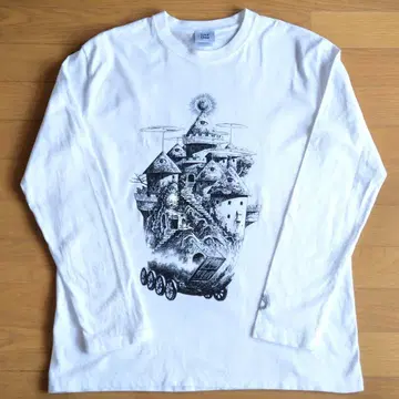 악마군 보이지 않는 학교 롱 슬리브 T셔츠 화이트 L