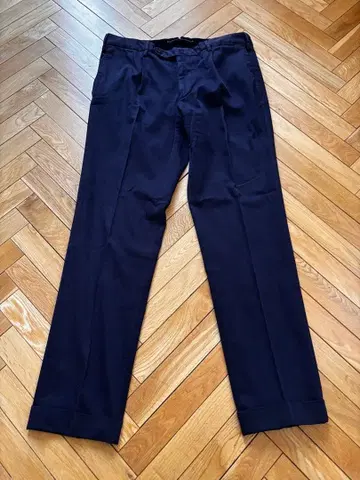 INCOTEX 코튼 폴리 트라우저 네이비 50 slim fit