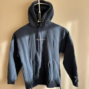 Champion 후드 부착 후드티 네이비