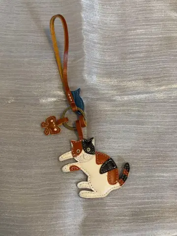 genten 겐텐 와쿠와쿠 참 고양이 키링 키링