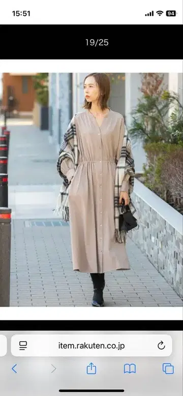 베이지 셔츠 원피스 긴팔