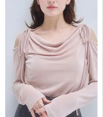 mellowneon 드레이프 리본 상의 핑크