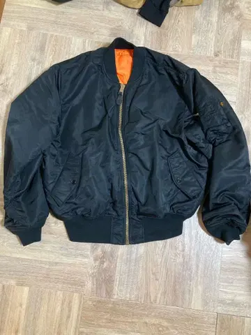 ALPHA INDUSTRIES MA-1 플라이트 자켓 L 블랙