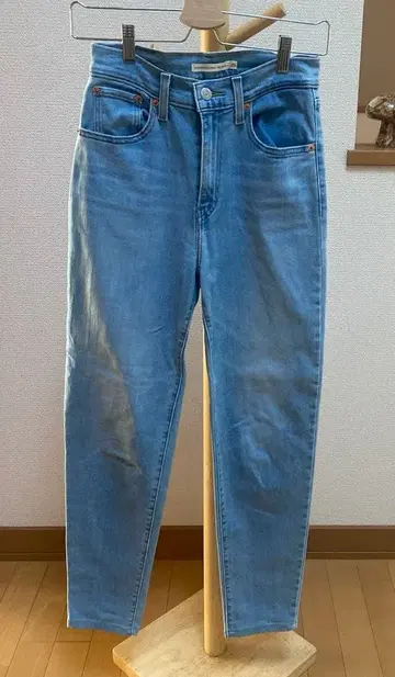 리바이스 25인치 하이웨스트 스트레이트 빈티지 블루진