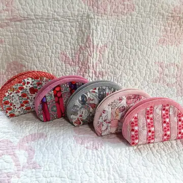 11-8 핸드메이드 패치워크 파우치 5점