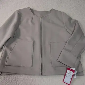 노카라 자켓 라이트 그레이지 M 루즈한 사이즈