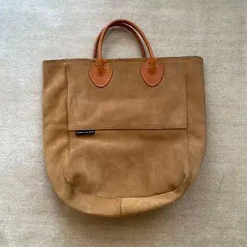 LABOUR AND WAIT 베이지 스웨이드 토트백