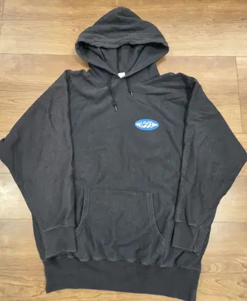 챌린저 로고 자수 블랙 후드티