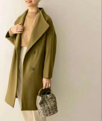URBAN RESEARCH 캐시미어 울 코쿤 코트 아우터 카키