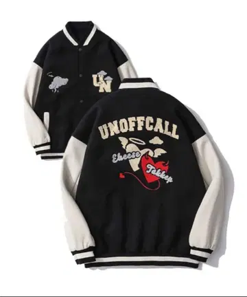 HOOK 바시티 자켓 블루종 천사 악마 엔젤 데빌 아메카지