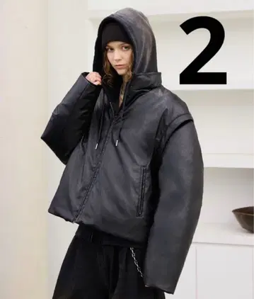 소에르테 2way 하이넥 리얼 다운 자켓