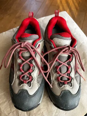 mont-bell 트레킹 슈즈 그레이/레드 22cm