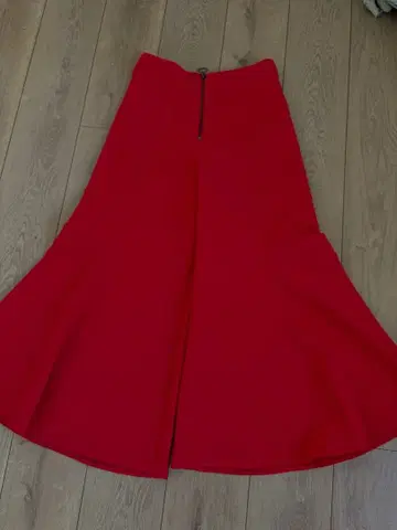 TOP SHOP 빨간색 가우초 팬츠 플레어 실루엣 34