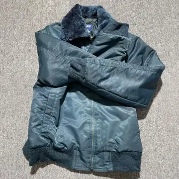 VINTAGE 80s 90s 블루종 자켓 보아 퀼팅 네이비