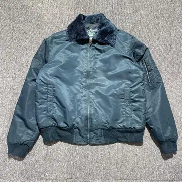 VINTAGE 80s 90s 블루종 자켓 보아 퀼팅 네이비