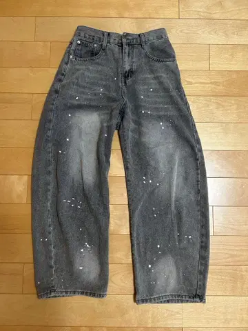 그레이 배기 데님