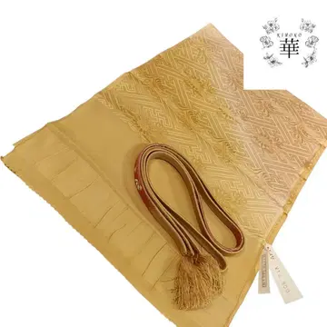 N 허리띠 세트 오비 장식 천 타치바나 고려 꽃 사야 지몬 브라운