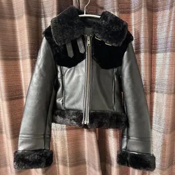 MOUSSY 마우지 무스탕 라이더 자켓