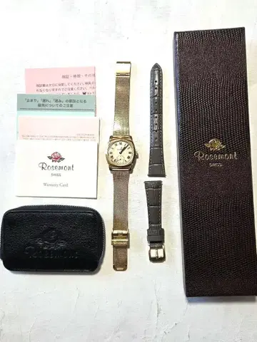 Rosemont 아날로그 시계 골드 메쉬 밴딩 노스탤지어