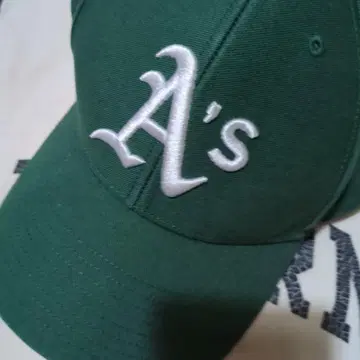 A's 야구 모자 그린