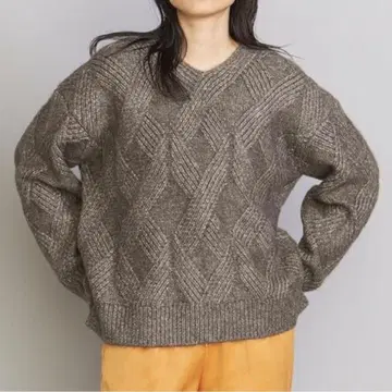 [B&Y x TORRAZZO DONNA] 별주 멜란지 니트 V넥 풀오버