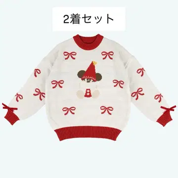 도쿄 디즈니 리조트 릴린린 크리스마스 니트 스웨터 2장 세트
