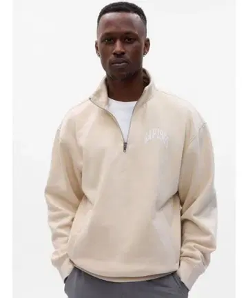 GAP1969 베이지 하프 지퍼 맨투맨