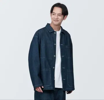 무인양품 카포크 혼방 데님 자켓 커버올