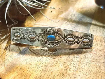 터콰이즈 머리핀 WS 각인 STERLING